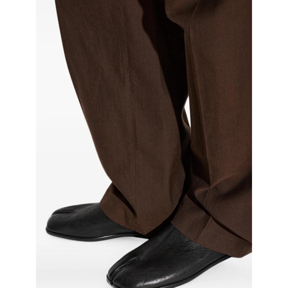 Maison Margiela Black Leather Slip-On Loafers for Men