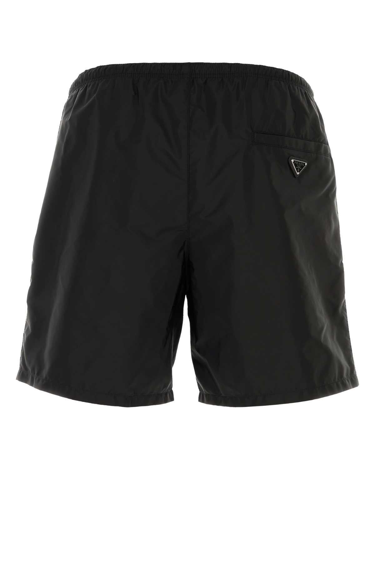 PRADA Black Nylon Swim Shorts
