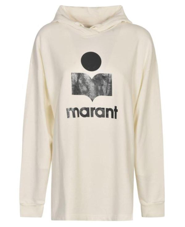 Isabel Marant White Cotton MARLY Hoodie Sweatshirt