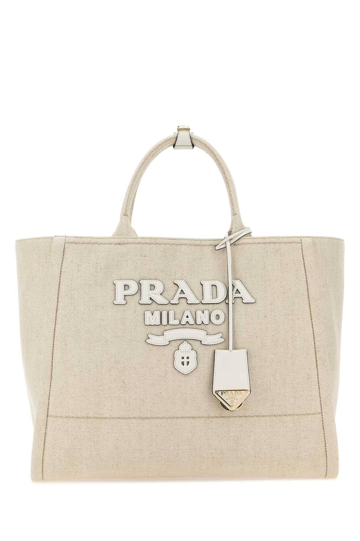PRADA Black Leather Tote Bag