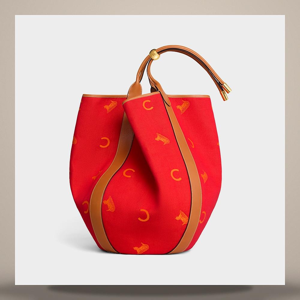 CELINE Small Louise Bucket Bag Soft Calfskin Safari Tote