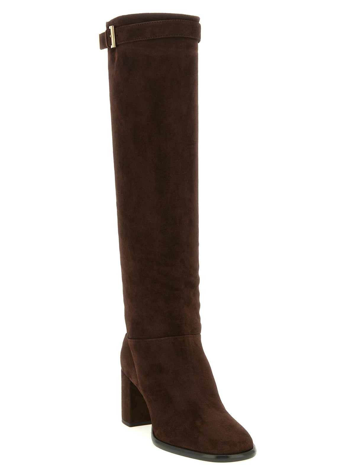PRADA Black Leather Knee-High Long Boots