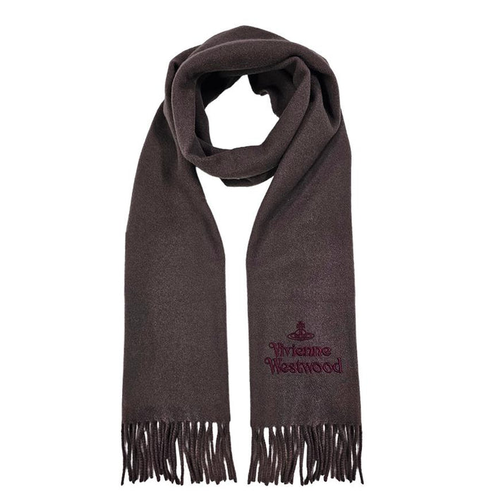 Vivienne Westwood Wool Scarf Brown Unisex