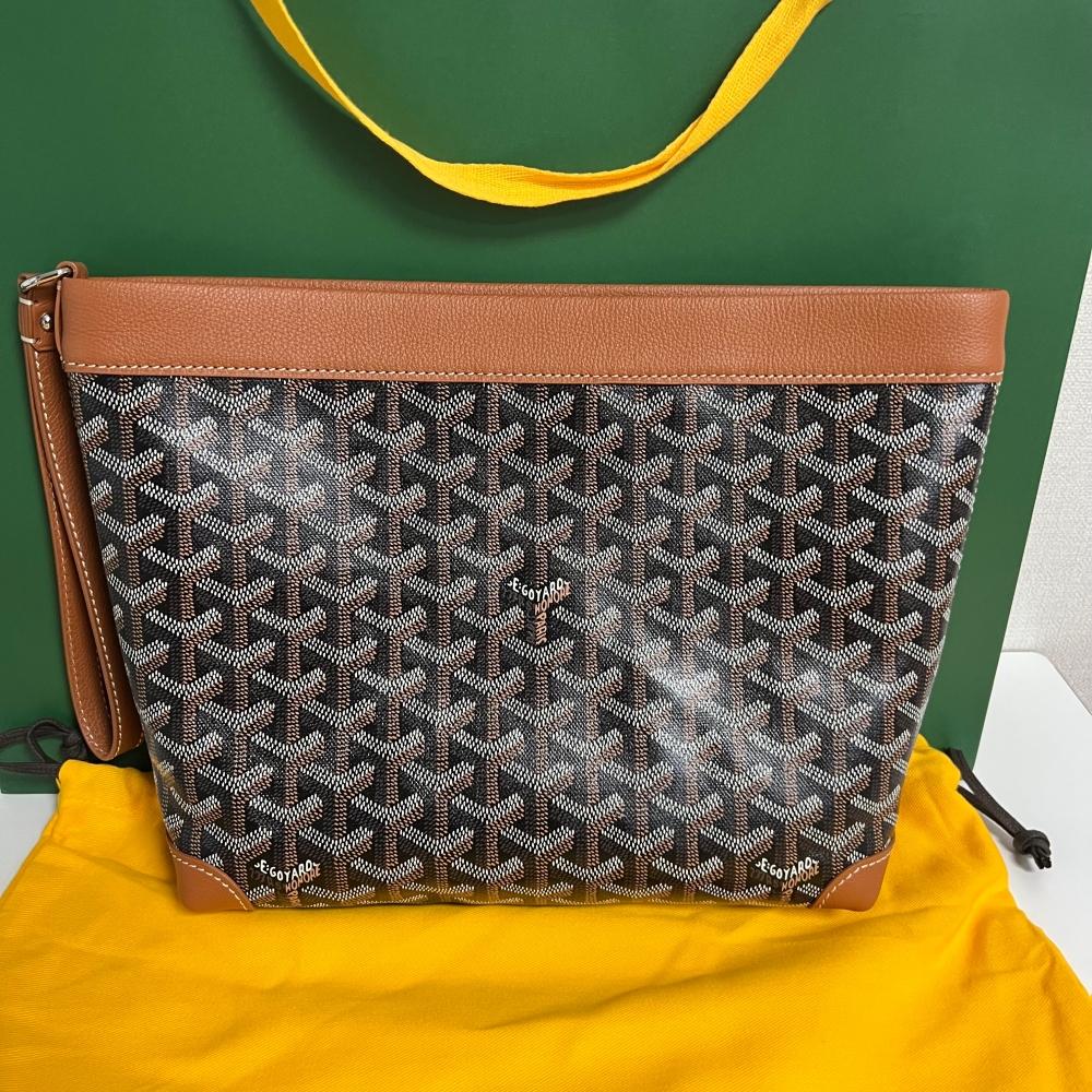 GOYARD Goyardine Coated Canvas Clutch Pouch Unisex All Colors