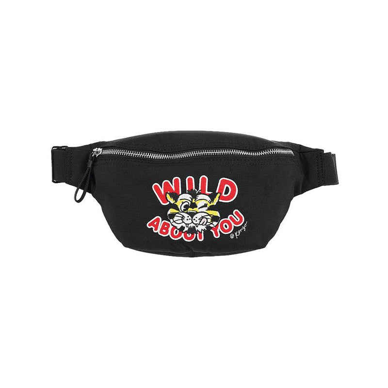 KENZO Men’s Wild Tiger Belt Bag Black Crossbody FG55 SA607 F21