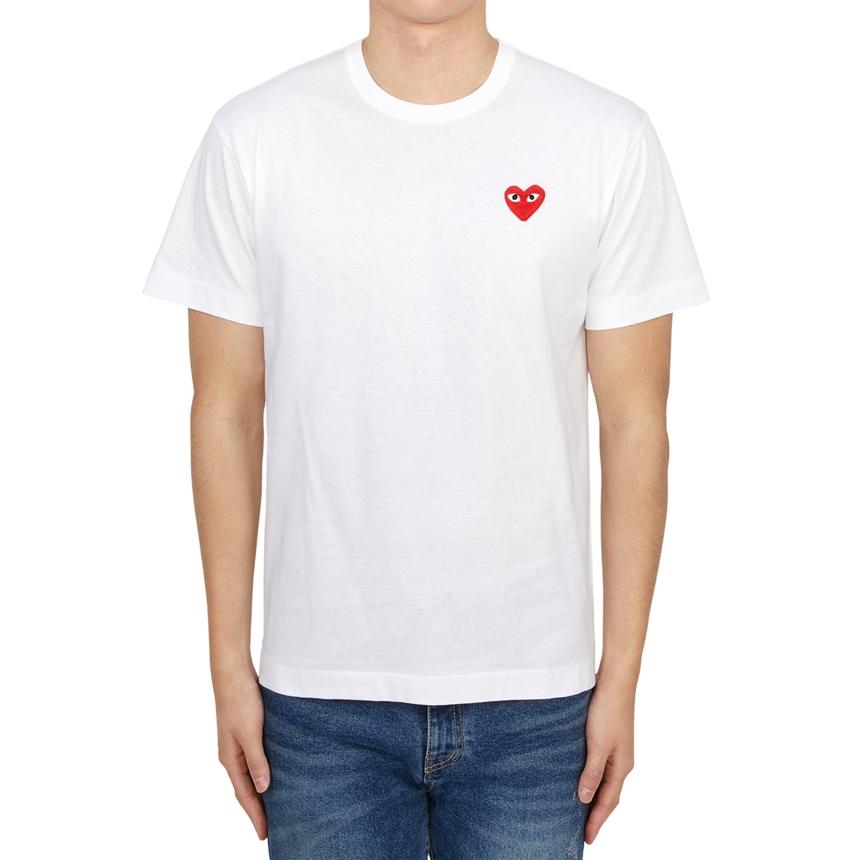 Comme des Garcons Red Heart Patch Unisex Short Sleeve T-Shirt AX T108 051 2