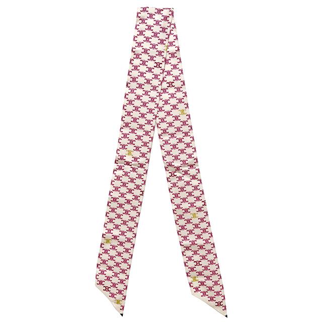 CELINE Triomphe Lavalliere Silk Tie-Neck Scarf