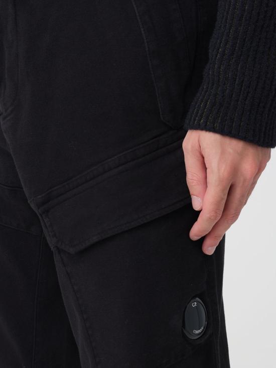 CP Company Moleskin Stretch Cargo Pants Black Men's Class 19CMPA234 A110482 G999
