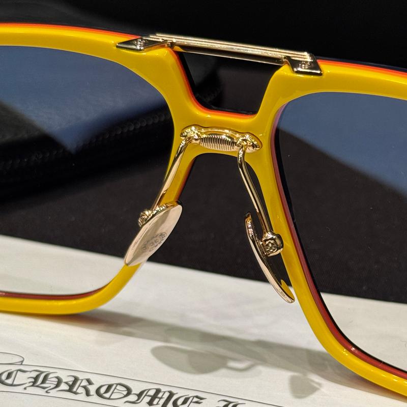 Chrome Hearts Navy Multi-Color Gold Detail Eyeglasses Unisex