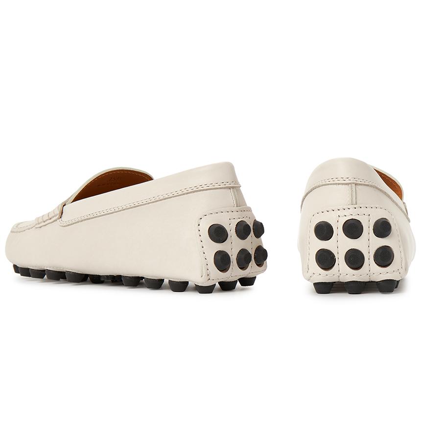 Tods Gommino Bubble Women’s Driving Loafers Leather Beige