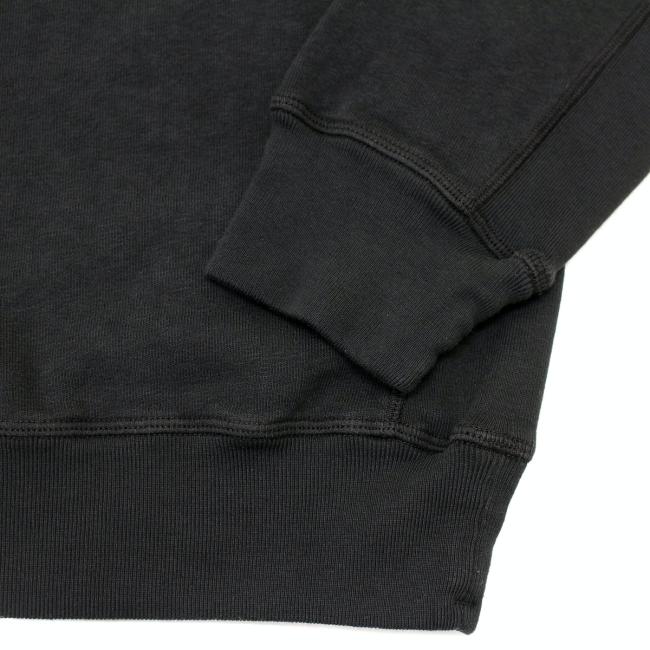 STONE ISLAND Black Cotton Crewneck Sweatshirt for Men