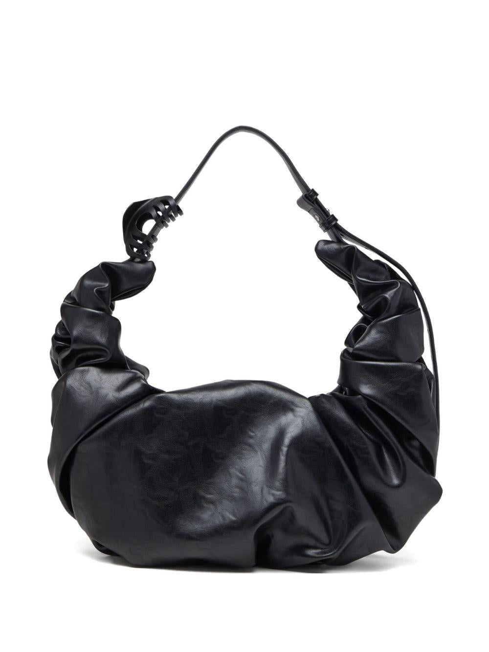 DIESEL Black Leather Shoulder Bag
