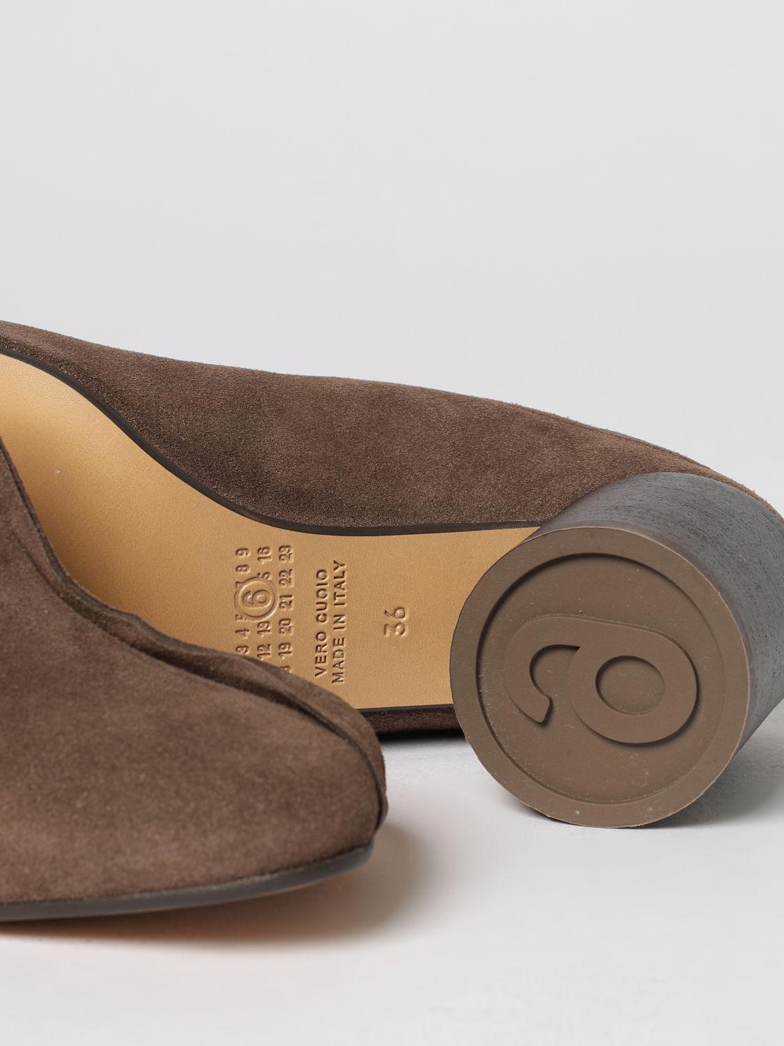 Maison Margiela Leather Strappy Sandals Beige Women’s