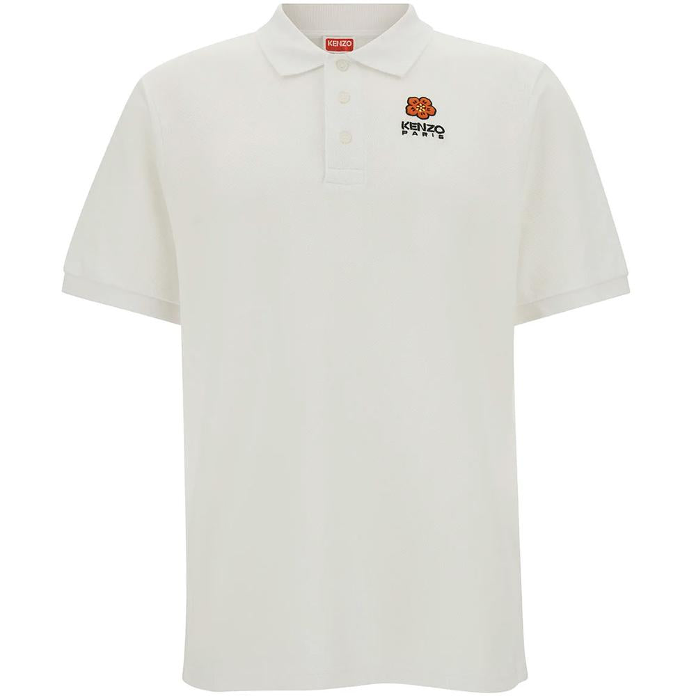 KENZO Boke Flower Slim Fit Polo T-Shirt White Men’s
