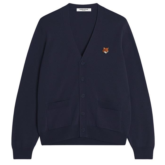 Maison Kitsune Fox Head Merino Wool Regular Cardigan