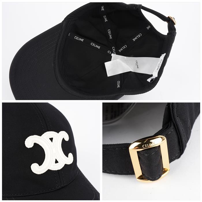 CELINE Triomphe Baseball Cap Black