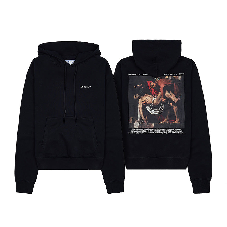 OFF WHITE Men's Caravaggio Print Hoodie OMBB037C99FLE0101001