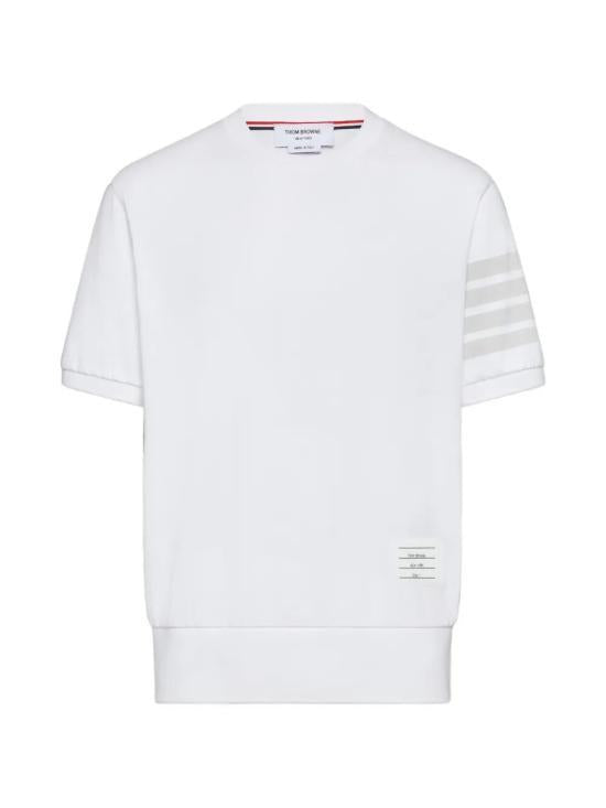 THOM BROWNE Cotton Jersey 4-Bar T-Shirt White