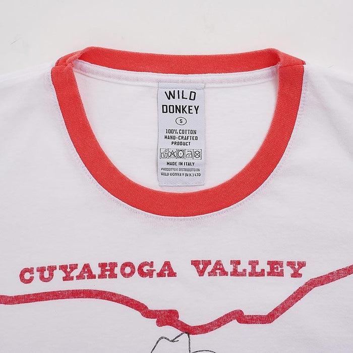 Wild Donkey White Red Unisex Graphic T-Shirt Cotton