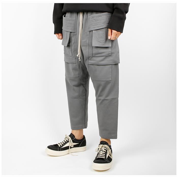 Rick Owens Darkshadow Porterville Creatch Drawstring Jersey Pan DU02D2371 RIG 88