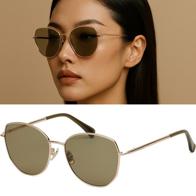Max Mara Polygon Metal Sunglasses Asian Fit Unisex MM0114K 32E