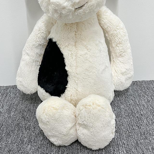 jELLYCAT Bashful Lopperty Black Cream Puppy Huge Plush Keyring