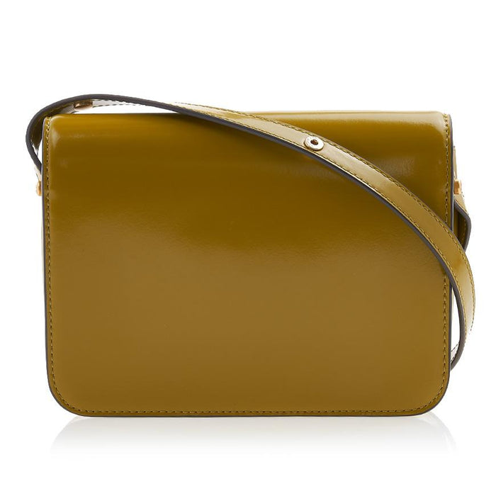 Tory Burch Robinson Leather Shoulder Bag Green Women’s