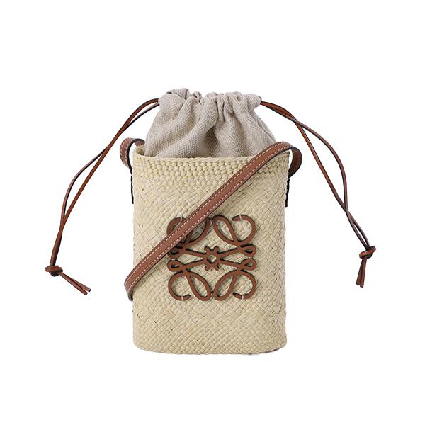 LOEWE Anagram Arikapalm Basket Square Pocket Bucket Shoulder Bag