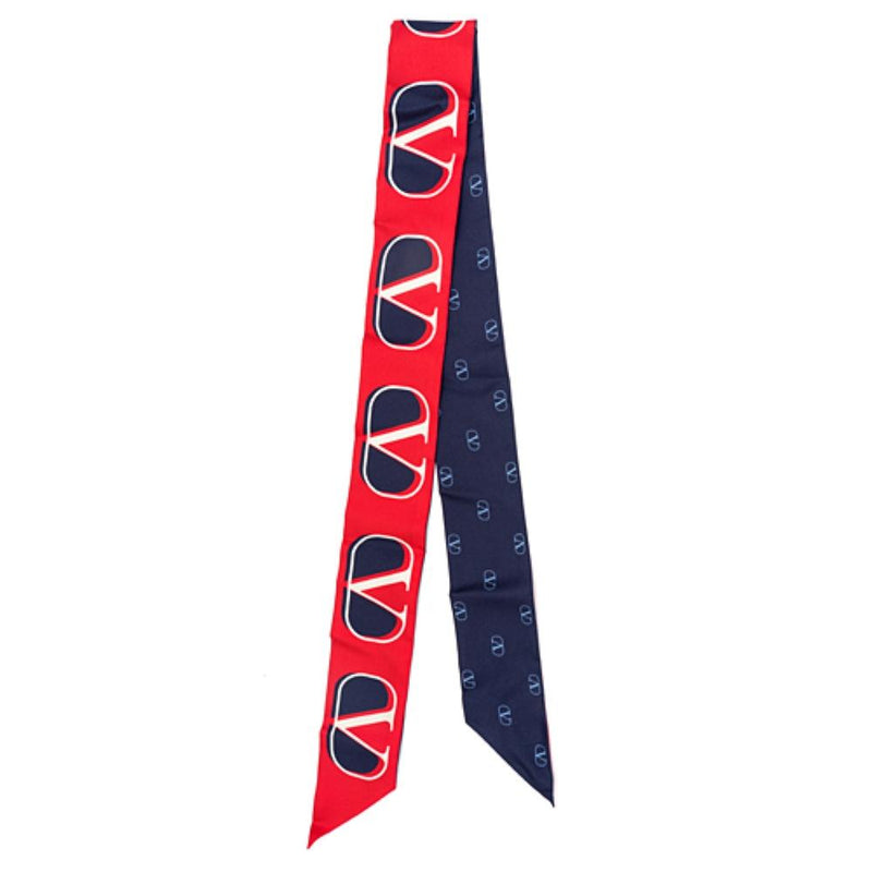 VALENTINO VLOGO Signature Silk Twilly Scarf
