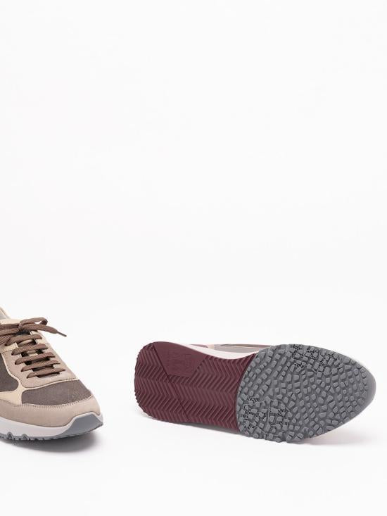 Brunello Cucinelli Nubuck Suede Running Sneakers Gray Men’s