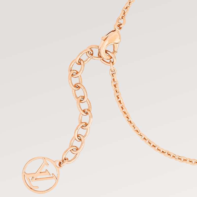 Louis Vuitton LV Iconic Bracelet Yellow Gold Pink Rose Jewelry