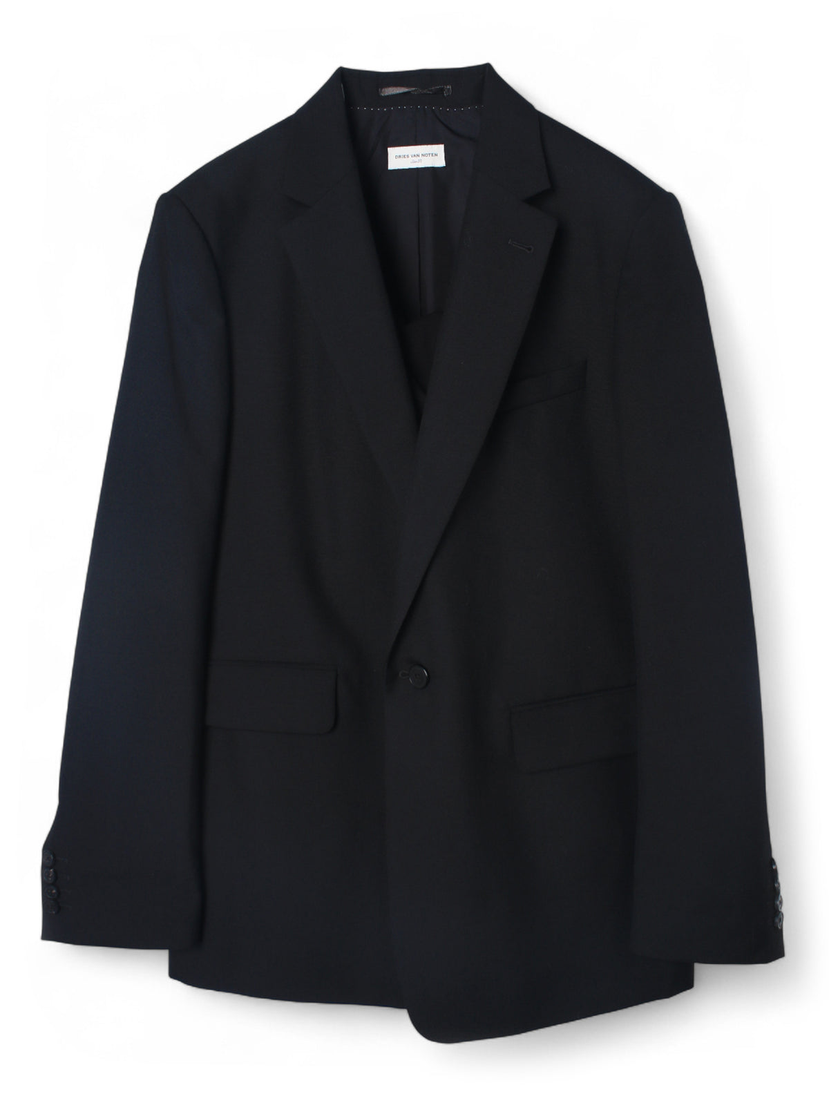 Dries Van Noten BRAM Black Wool Single-Breasted Jacket 241 020403 8218 900