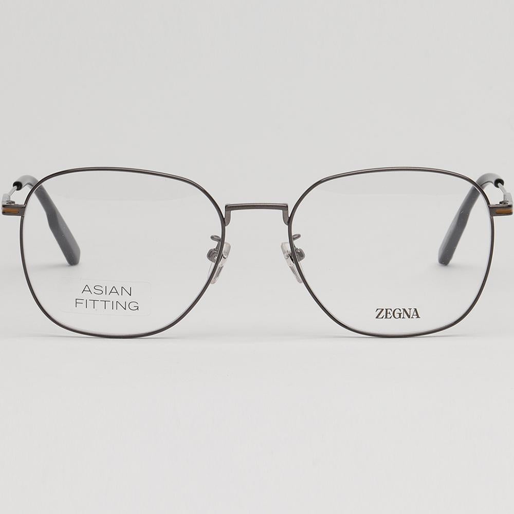 Zegna Titanium Lightweight Square Eyeglass Frames Asian Fit Unisex EZ5241F 009