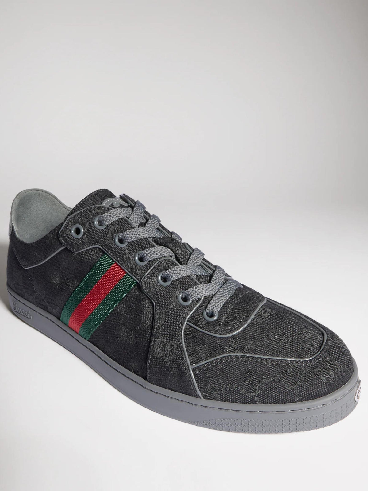GUCCI White Leather Low-Top Sneakers for Men