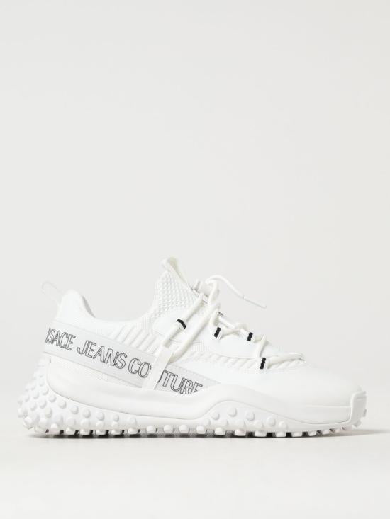 Versace Black Leather Low-Top Sneakers 78YA3SN2 ZSC69 003 WHITE DOM