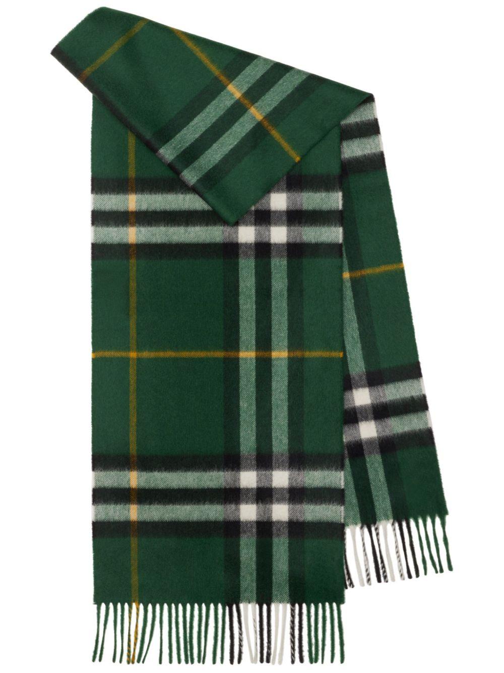 BURBERRY Wool Cashmere Check Scarf