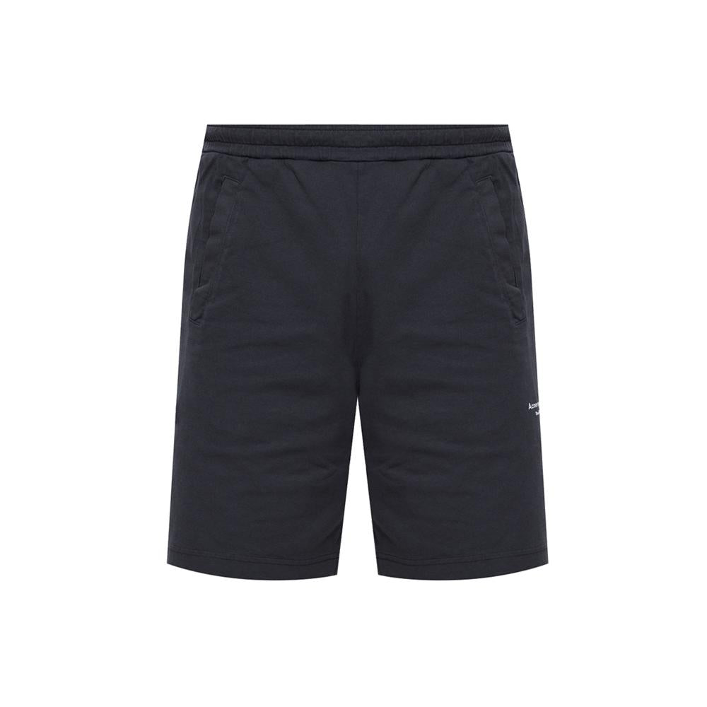 Acne Studios Reverse Logo Black Shorts for Men