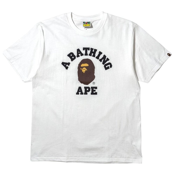BAPE College Short Sleeve T-Shirt White Unisex