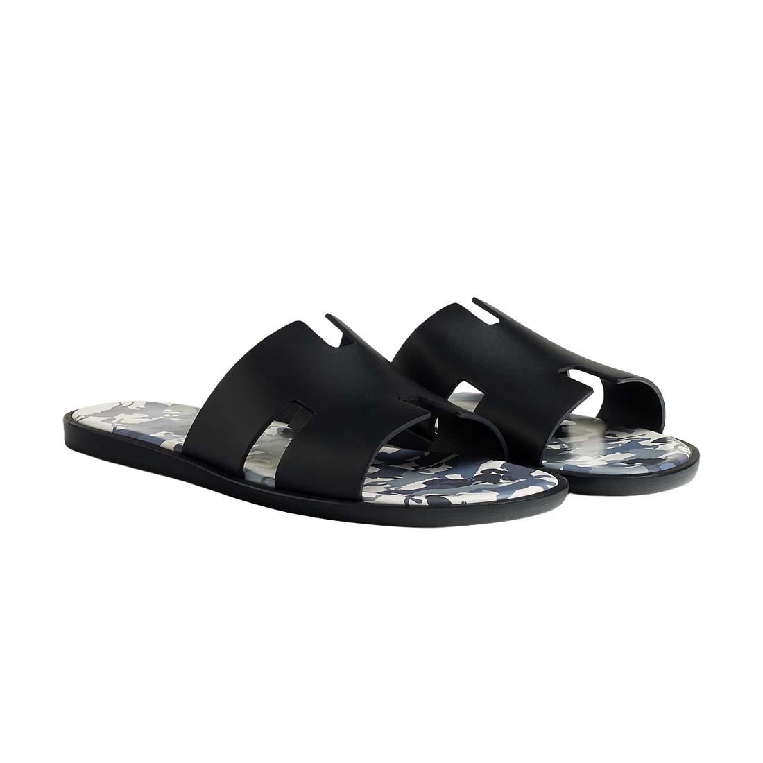 HERMES Izmir Men's Sandals Slippers Noir Black