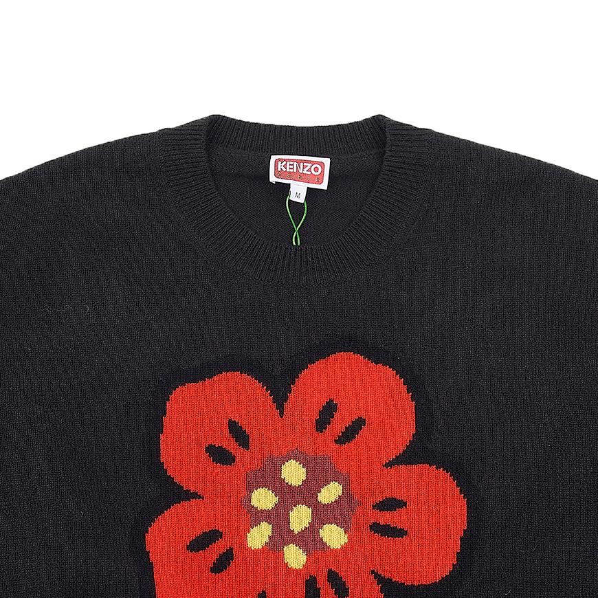 KENZO Men’s Bok Flower Round-Neck Knit Sweater FD65PU4273LD 99J