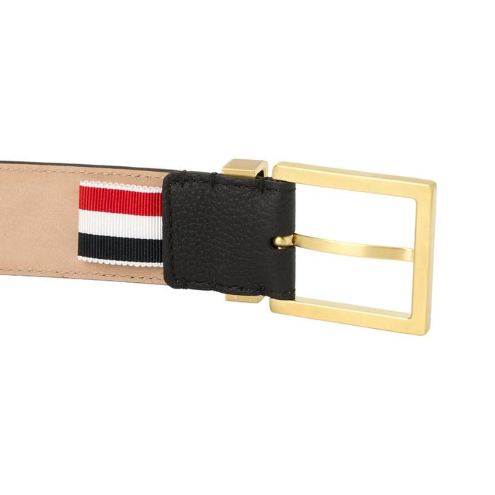 THOM BROWNE Men's Leather Belt Black