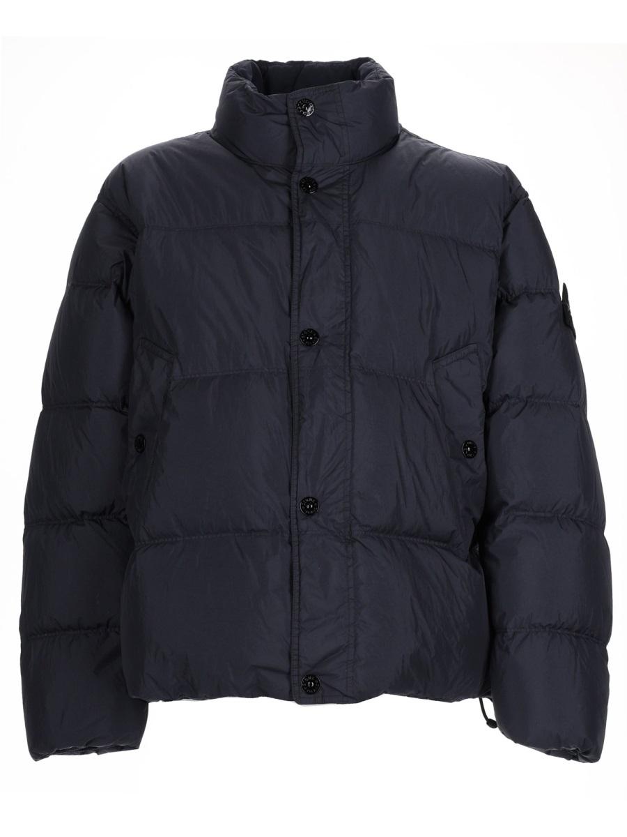 STONE ISLAND Black Down Puffer Jacket for Men