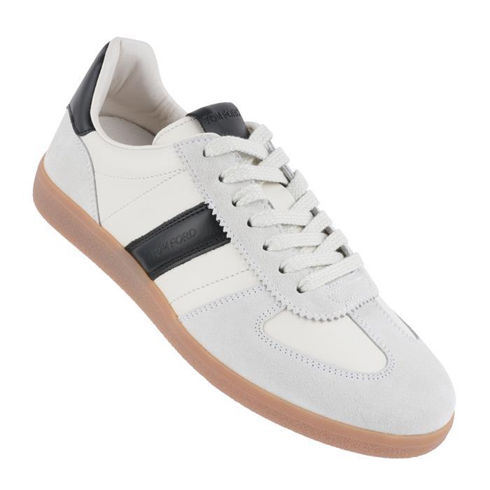 TOM FORD Suede Smooth Leather T Low-Top Sneakers