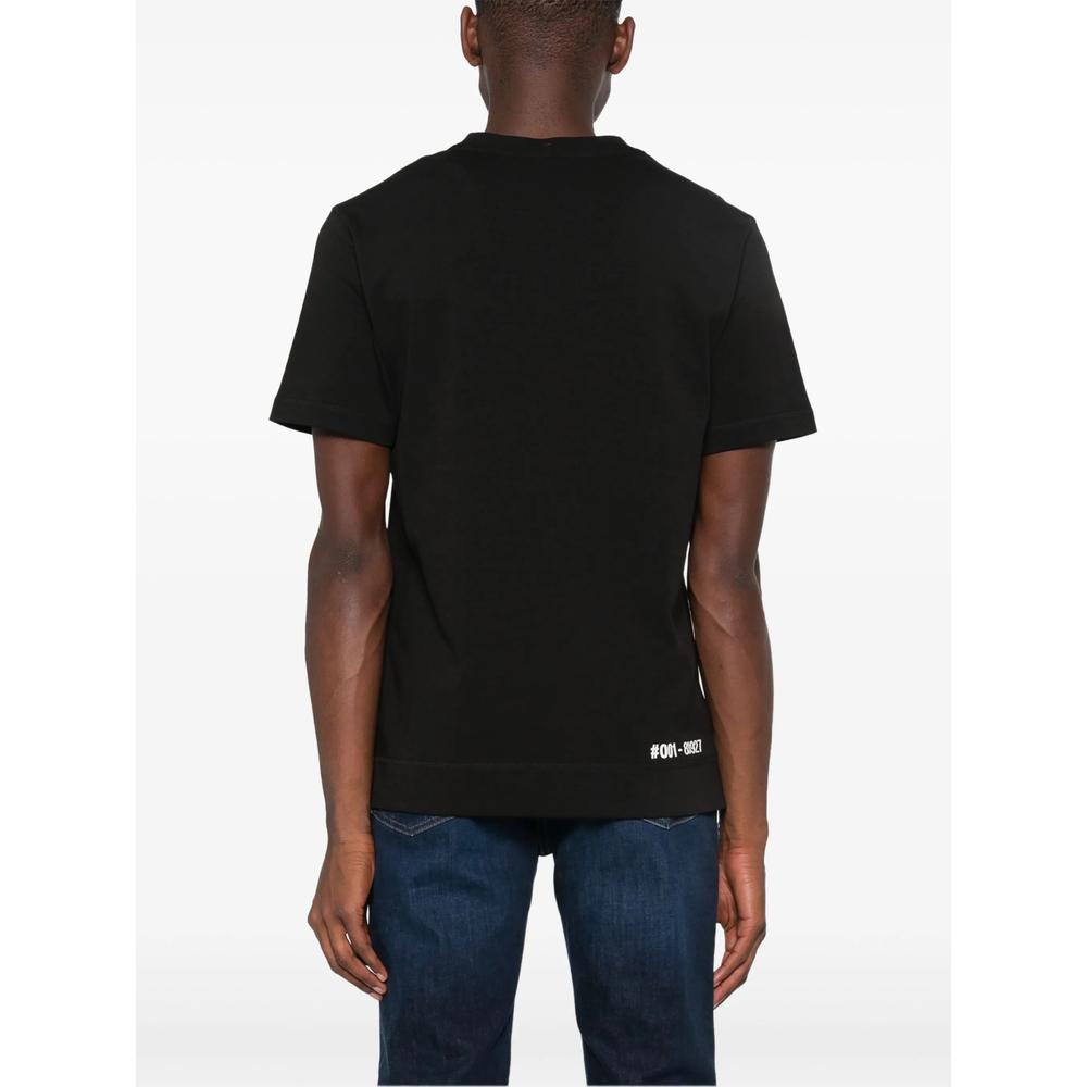 Moncler Black Cotton Short Sleeve T-Shirt