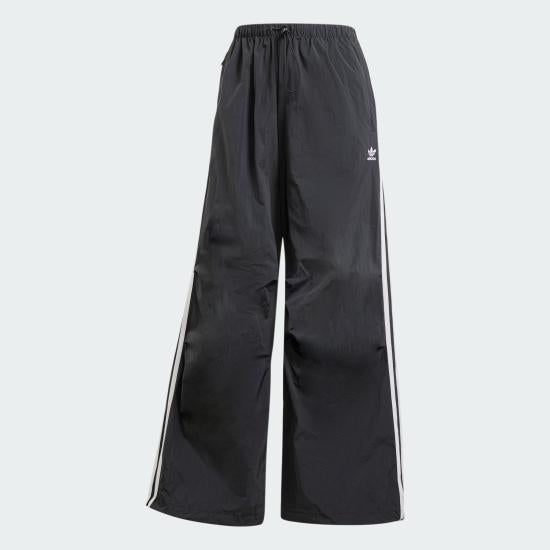 Adidas 3-Stripes Woven Parachute Pants Joggers Women’s IY7251 Black DOM