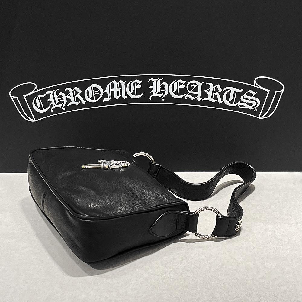 Chrome Hearts Chicken Nugget Leather Shoulder Bag Black Women