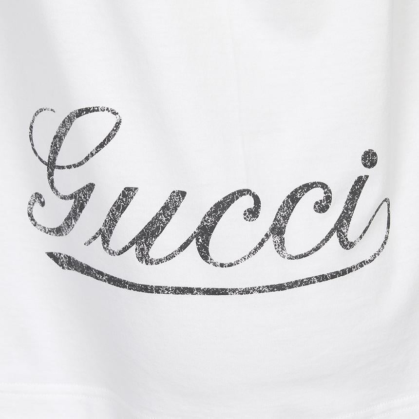 GUCCI Men’s Short Sleeve T-Shirt White Cotton Crewneck