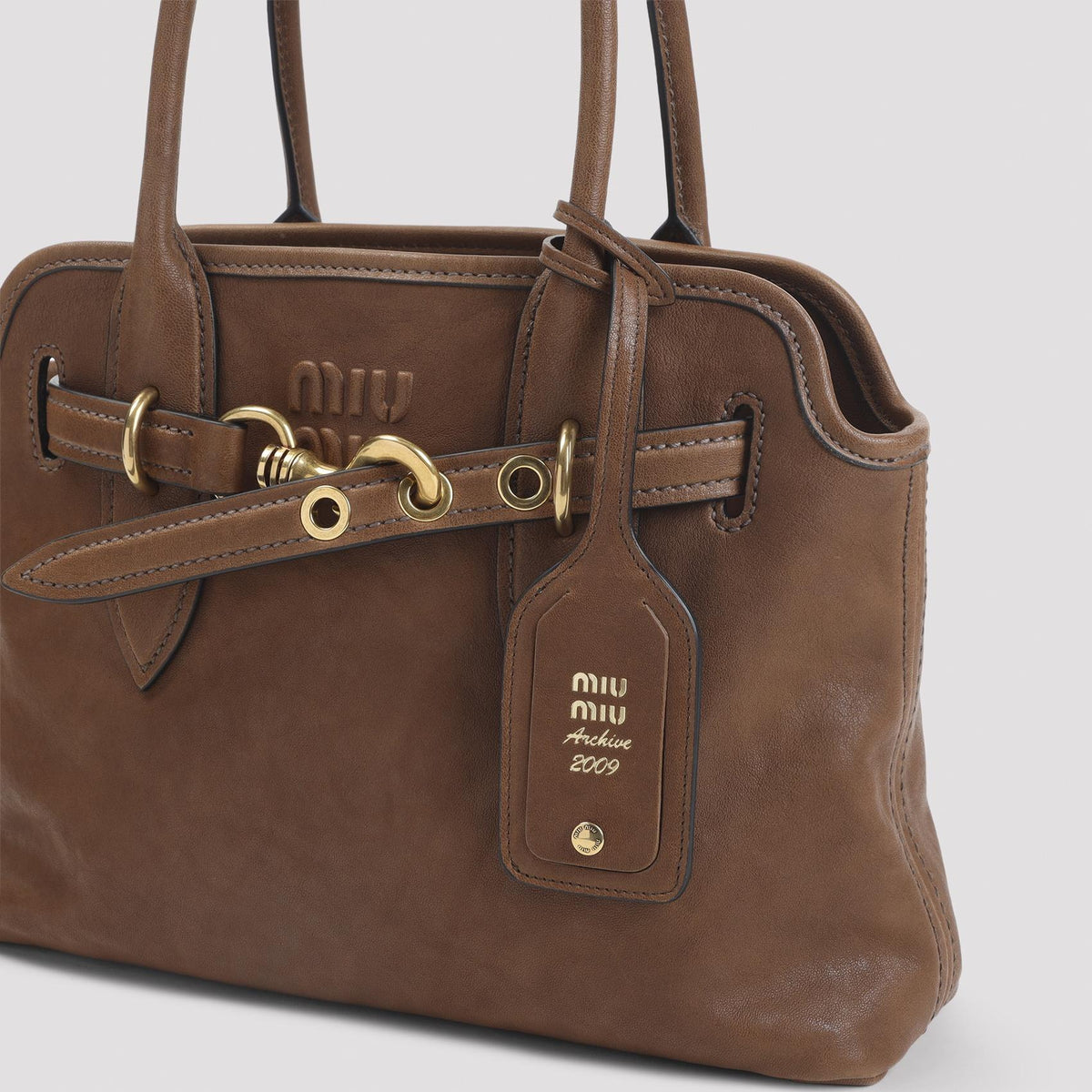 Miu Miu Blue Leather Shoulder Bag