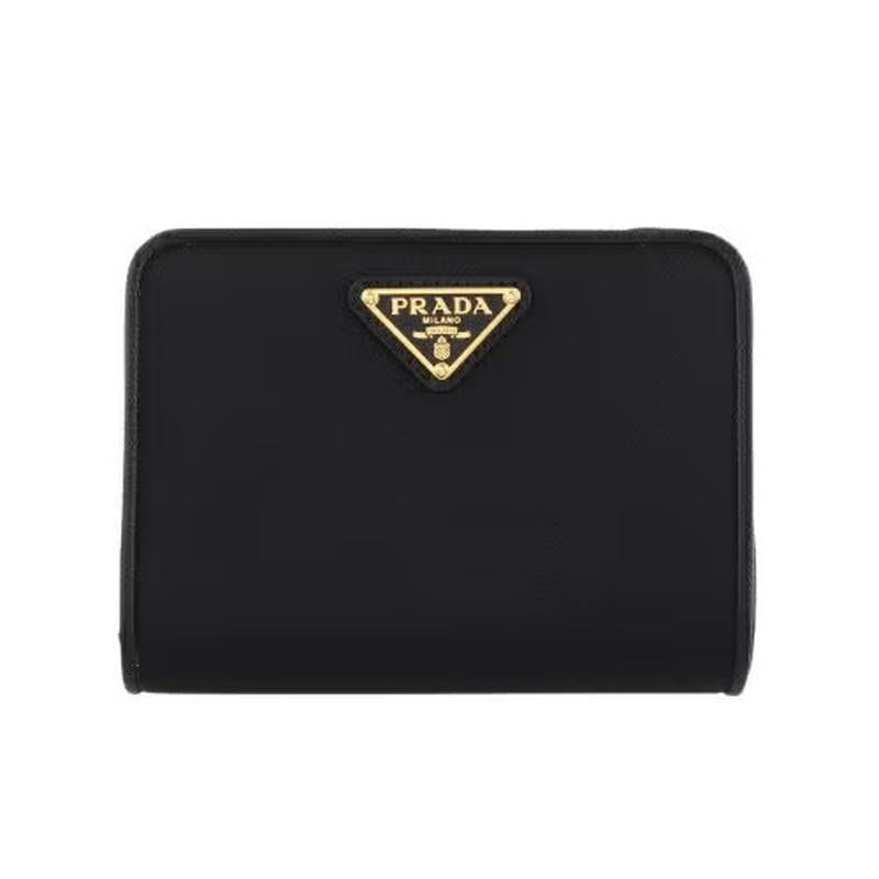 PRADA Re-Nylon Black Compact Wallet