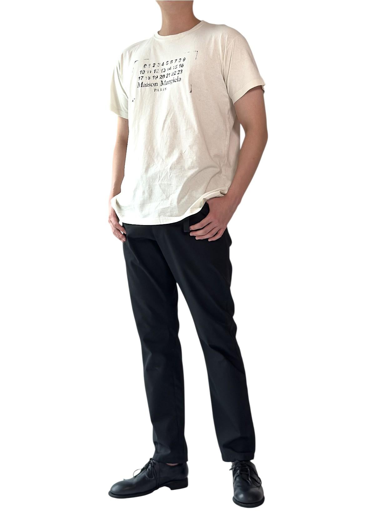 Maison Margiela Stitch Logo Stamp Logo Short Sleeve T-Shirt White